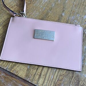 Mario Valentino Light Pink Leather Wristlet